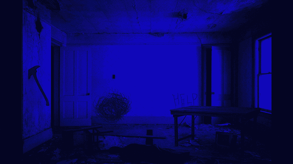 IMG 5: Pictured above is my vibrant and lively community. <br> (The text on the wall says 'hello', I promise.)